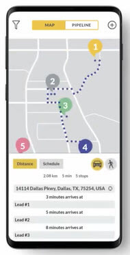 Sales route planning with CRM data