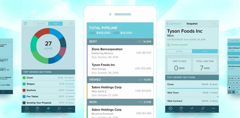 Proposify mobile app