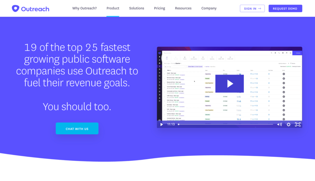 Outreach sales platform