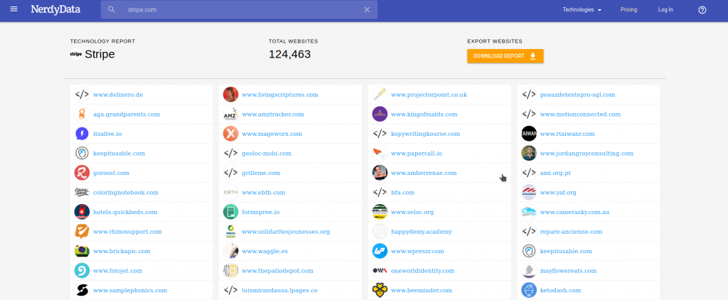 NerdyData is a pure prospecting tool, specifically designed for software companies to identify leads by the technology they are already using.