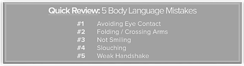 5 body language mistakes