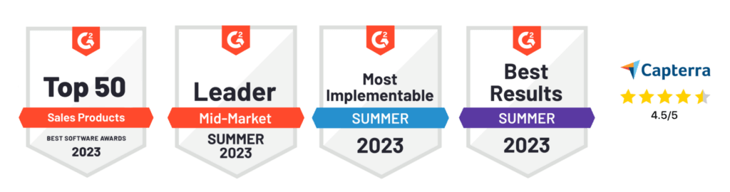 SPOTIO G2 badges
